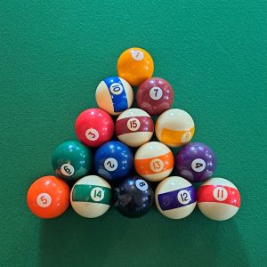 Billard américain - Disposition des billes jeu 14/1 continu